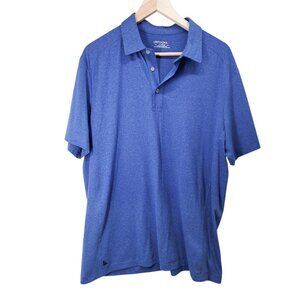 Untuckit Mens Blue Polo Shirt X-L 91% Polyester 9% Elastane‎ Short Sleeve Casual